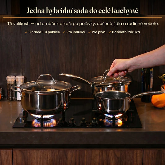 HAZANE Hybridní sada hrnců PRO
