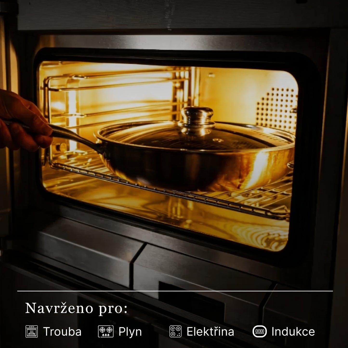 HAZANE Titanová tepaná pánev PRO